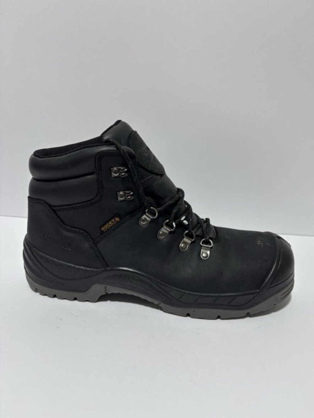 Rocky Men’s Worksmart Black Composite Toe Work Boots, Size 11 M